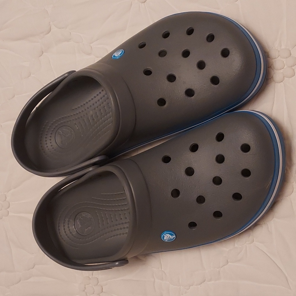 CROCS Men's Gray/Blue Size 12